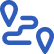 Icon of a roadmap with location pins, showing the commitment to add requested features not yet on the Movegistics 5.0 roadmap.